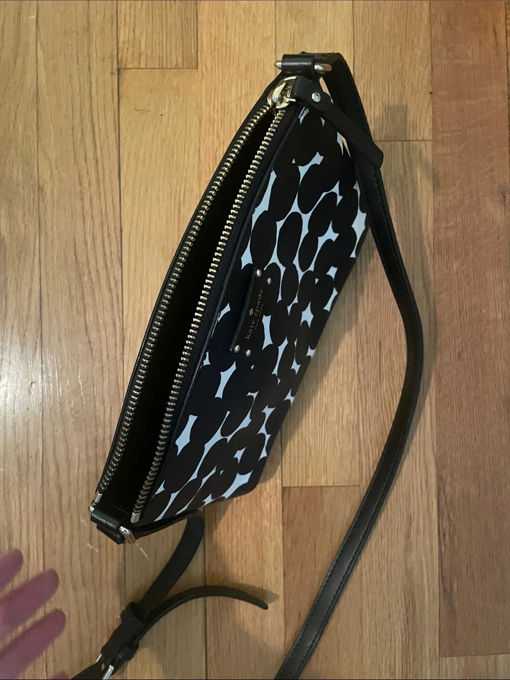 kate spade Black and White Graphic Dot Crossbody Bag